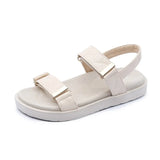 Sandals Summer New Flat British Wind Velcro Embroidery Thick-soled Casual Casual Roman Fragrance Designer Shoes
