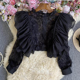 Zingj Lace Lace Long-Sleeved