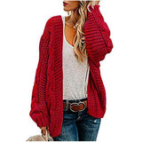 spring and autumn new thick needle twist knit cardigan women's mid-length solid color casual loose coat