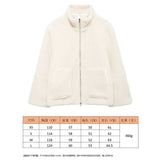 Women's Autumn And Winter Fashion Colliding Splicing Lead Resin Zipper To Keep Warm Imitation Lamb