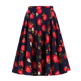 Animal Leopard Retro Vintage 50s Skirt Women Ladies A Line Midi Floral Print 2022 Sexy High Waist Swing Pinup