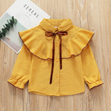 Spring Summer 2020 Cotton Blouse for Big Girls Striped Clothes Children Long Sleeve School Girl Shirt Kids Tops 2-8