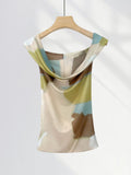 Zingj Beauty Does Not Penetrate Double Layer Mesh Gauze Dizzy Dye Kink Vest Female Summer Outside Wear Sleeveless T Shirt Inside Build Halter
