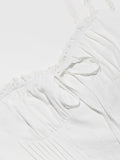 White Corset Lace Flare Mini Dress-Outfit