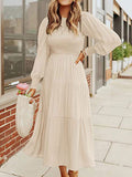 Summer Pleated Dress Women Long Party Dress Ladies Flying Sleeve Fashion Casual A Line Dress For