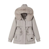 Pai To Overcome The Women's Winter 2024 New Velvet Thick Down Cotton Suit Large Pocket Loose Cotton-Padded Jacket Waist Coat-Outfit