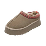 Ankle Snow Boots Women Winter 2022 New Brand Fur Short Plush Warm Flats Slippers Platform Shoes Flip Flops Suede