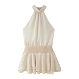 Women's Dress 2025 New Temperament Fashion Hanging Neck Density