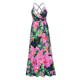 Summer Dress Women 2022 Maxi Elegant Beach Dress for Women Sexy Bohemian Floral Print Woman Dress Long Elegant