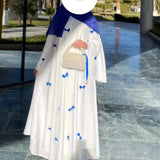 Eastern Arab Women's 2025 New Dubai Abaya Loose Flare-Sleeve Bow