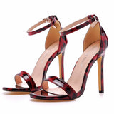 Cm Shallow Mouth With Sandals Sexy Leopard Round Head Large-Size Sandals Men Back String Performance High Heel