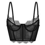 Amazing Shaper Bra Women 's Embroidery Bralette Adjustable Shoulder Strap Removable Ultra-thin Underwear Ladies