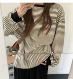 90s Striped Oversized Long Sleeve TeeOutfit
