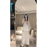 Shoulder V-Neck Cotton Short-Sleeved T-Shirt Women's Summer Korean Version Of The Big Version Of The Loose Half-Sleeved Top Simple Casual