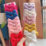 Colorful Bowknot BB Hair Clips For Cute Girls Boutique Cotton Barrette Handmade Hairpin Headwear Kids Hair