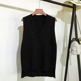 knitted vest women's sweater autumn and winter new Korean loose wild sweater vest sleeveless