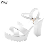 Women Fish Mouth Platform High Heels Wedges Buckle Slope Sandals Women Shoes Woman Platform High Heels Sandals High