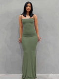 Strap Backless Long Maxi Dresses Party Club Vacation Outfits for Women Sexy Casual Summer Dress 2022 Wholesale