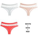 3Pcs/Lot Hollow Out Lingerie Seamless Sexy Panties Women Elasticity Underwear Temptation Middle-waist G String
