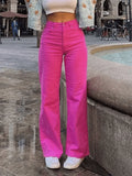 Pink Casual Relaxed Boyfriend Jeans- Outfit
