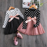 Baby Girls dresses 2021 New Autumn& Winter Casual Style Asymmetrical Striped Princess Dress The party For Children