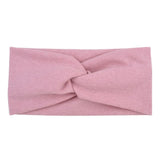 Women Headband Turban Solid Color Girls Knot Hairband Hair Accessories Twisted Ladies Makeup Elastic Hair Bands