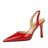 Zingj Simple Summer High Heels Shallow Pointed Hollow Back Empty Tripping Strip A Word Sandal High