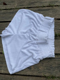 High Waist White PU Shorts Women Loose Faux Leather Runner Shorts Summer Streetwear Sexy Wide Leg Shorts For