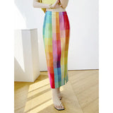 Spring And Summer New Three House Folded Skirt Loose Size One-Step Skirt Showing Thin And Yangy