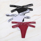 Cross Strap Letter Waisted Women's G-string Sexy High Waist Panties Female Underwear Hollow Out Lady Thongs Girls