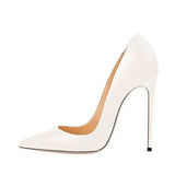 High Heels Women Shoes Pumps 12 cm Stilettos Shoes For Women PU Leather Wedding Shoes brown nude black YG001