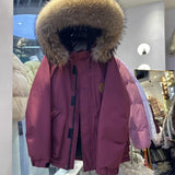 Collar Workwear Pie Down Jacket Women's Mid- 2025 Winter New Small White Duck Down Men And Women Thick