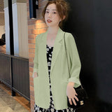 Zingj Chiffon Small Suit Coat Female Spring Summer New Korean Version Loose Design Sense Leisure Bask In Jacket