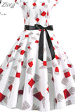 Print Halloween Women 2023 Summer O Neck Short Sleeve Party Robe Femme Elegant Vintage