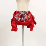 Summer New Women's Clothing Jennie The Same Hotatie Leather Body Dress Print Skirt Dress Body
