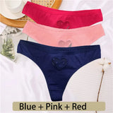 Cotton G-String Seamless Thong Women Transparent Heart Low Waist Panties Ladies Underwear Panty Comfortable
