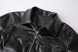 Black Bow Faux Leather Biker Jacket- Outfit