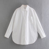 Street Fashion 14 Color Urban Women With Pocket Shirt Casual Autumn