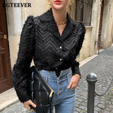 Elegant Notched Collar Women Tassels Shirts Blouses 2021 Spring New Single-breasted Female Workwear Shirts Tops