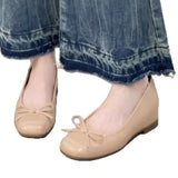 Fairy Wind Round Head Retro Bow Coarse Single Shoes Summer New Fashion Mary Treasure