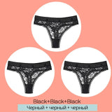 Floral Lace Underpants Women Thong Lingerie Sexy Panties Perspective Underwear Panties Solid Briefs For Female