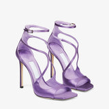 Hair 2025 Summer New Fairy Wind With Purple Silk Satin Jimmy High Heels Fine Square