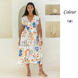 Zingj 24 Spring / Summer Flower Print Single Breasted Dress