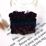 Set Scrunchies Hair Ring Candy Color Hair Ties Rope Autumn Winter Women Ponytail Hair Accessories 4-6Pcs Girls Hairbands