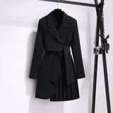 Temperament Dress Cover Stomach Thin Waist Fashion Suit Dress Thin Design Net Red Fried Street