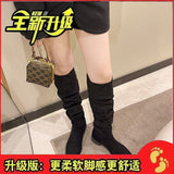 Knight Boots Women 2025 Autumn And Winter New Folding Pile Boots But Knee Boots West Cowboy