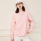 Zingj Gram Heavy Solid Color Round Collar Large Size Hoodie With Both Male And Female Couples Hoodie Cotton Simple Head-Outfit