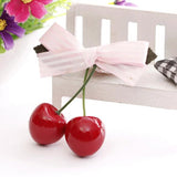 Hot Sell Retro Vintage 50s 60s Women Cherry Bow Hair Clip Hairpins For Pinup Girls Vintage Party Vaction Hair