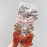 2021 New Sweet Leopard Printed Hair Clips For Cute Girls Bowknot Barrettes Safty Hairpin Headwear Kids Hair