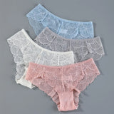 Sexy Women Lace Panties Underwear Seamless Transparent Panties Thongs Low Waist Hollow Briefs Solid Female Panty
